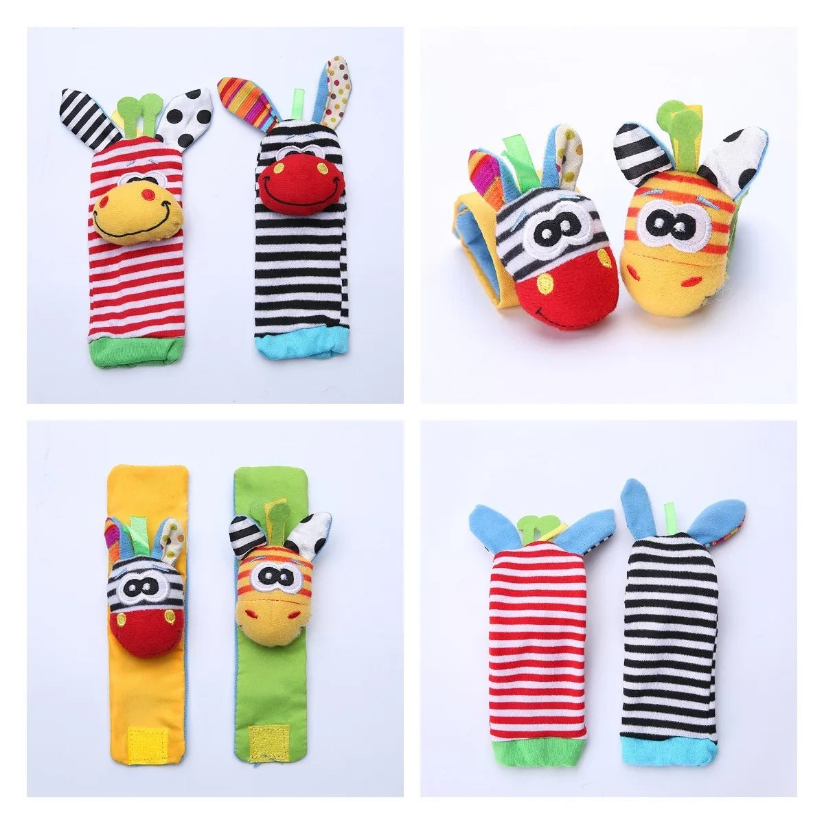 Baby Foot Wrist Rattles Plush Toy