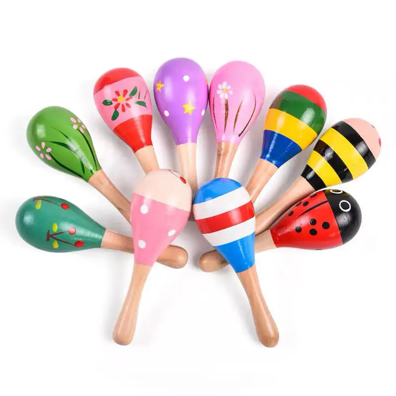 Kids Wooden Rattles Montessori Toy