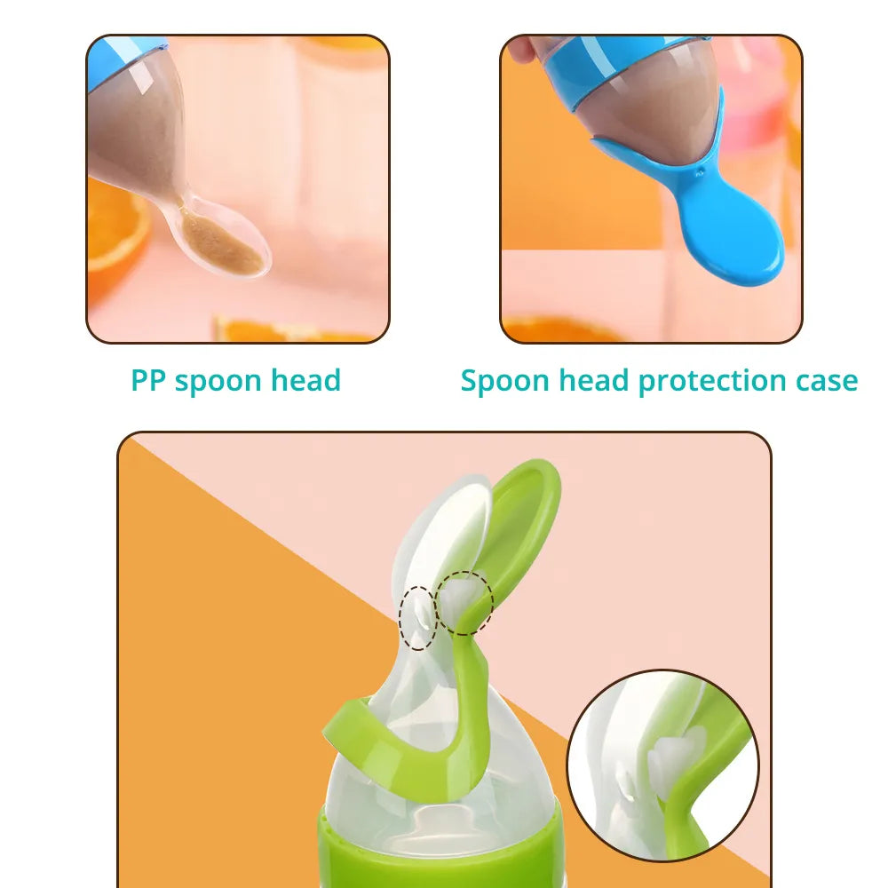 Safe Useful Baby Spoon Bottle