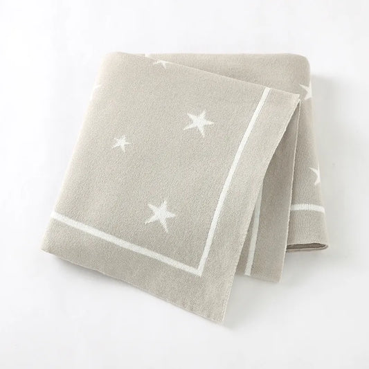 Star Printed Baby Knitted Quilt