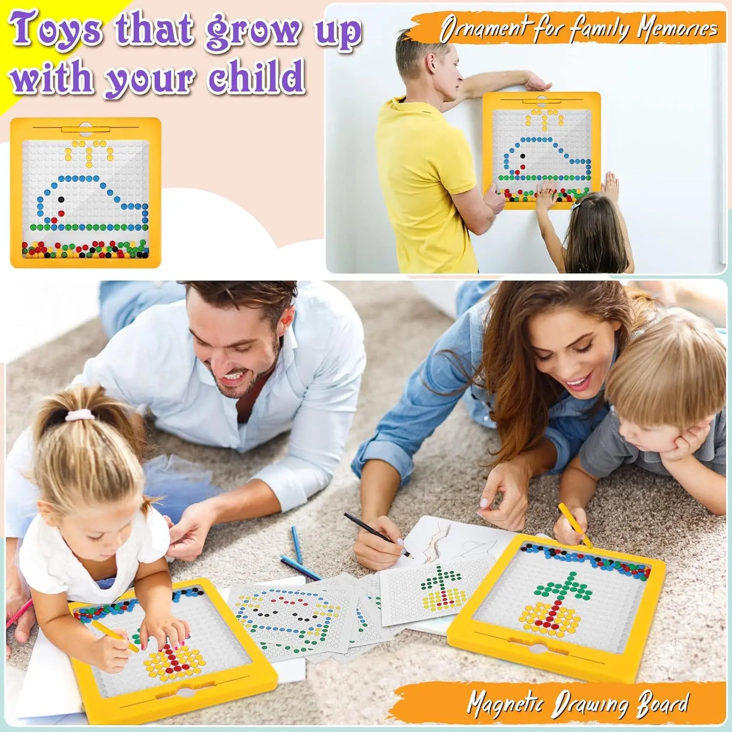 Toddler Magnetic Beads Drawing Board