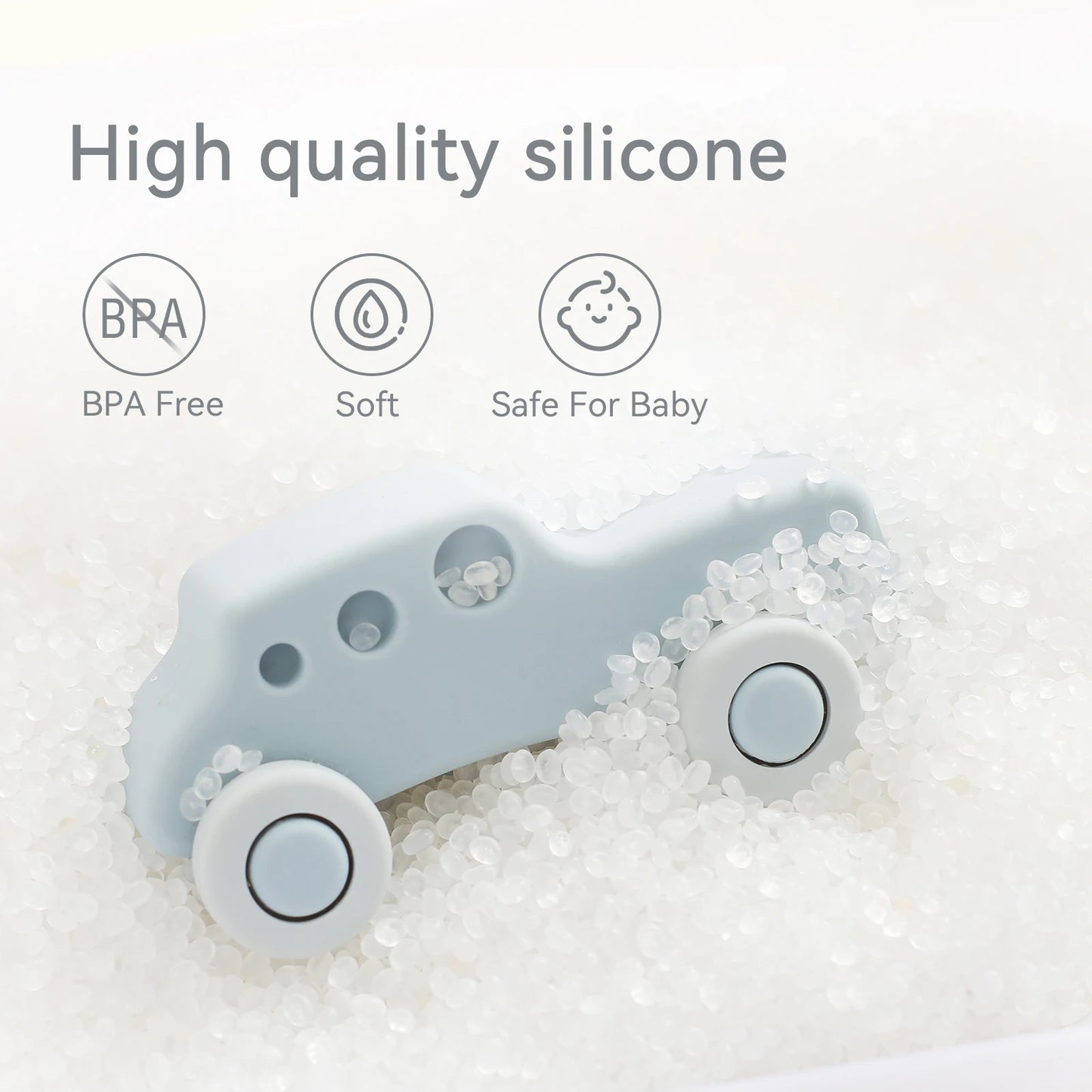 Montessori Baby Silicone Car Toy