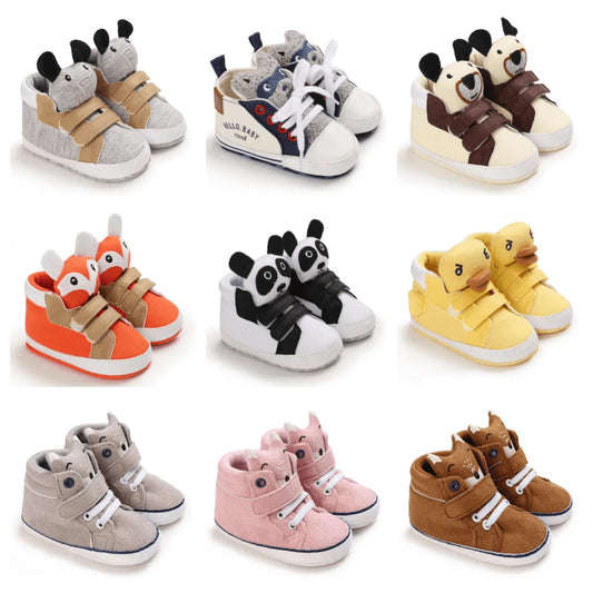 Baby Animal Face Casual Flat Sneaker