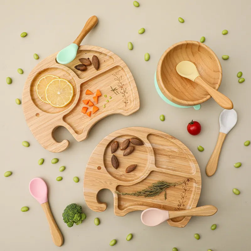 Bamboo Baby Feeding Tableware Set