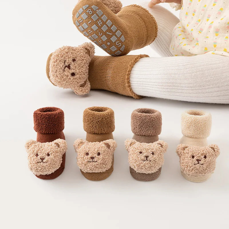 Baby Teddy Bear Non-slip Socks