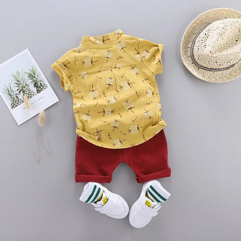 Baby Boys Cotton Shorts 2-Piece Sets