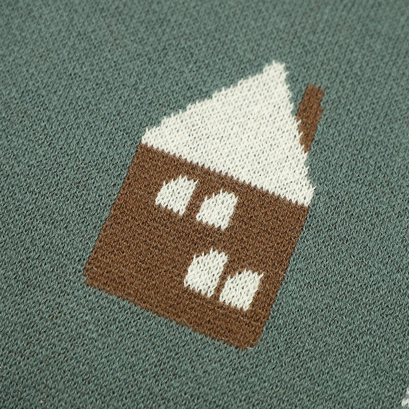 House Printed Baby Knitted Quilt