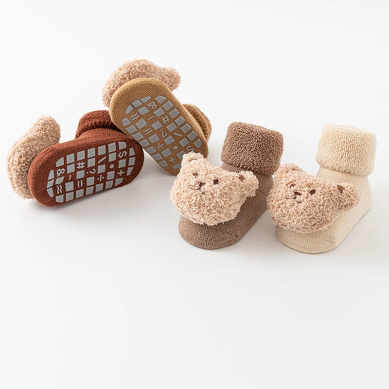 Baby Teddy Bear Non-slip Socks