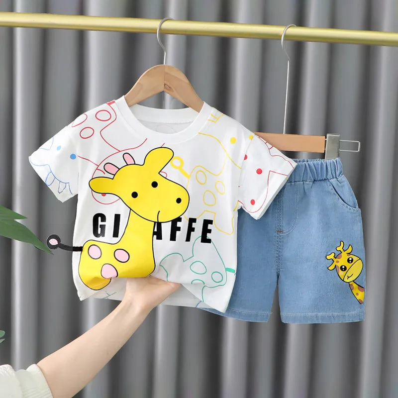 Baby Boy Cartoon T-Shirt Shorts Costume