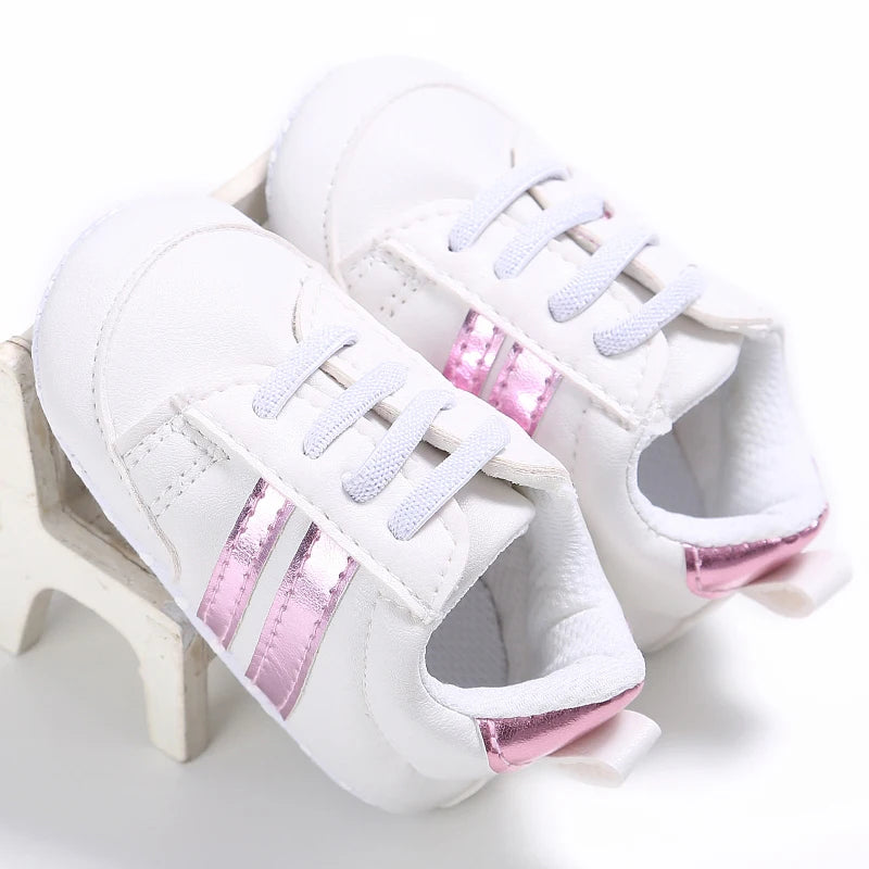 Baby Two Striped First Walkers Sneaker