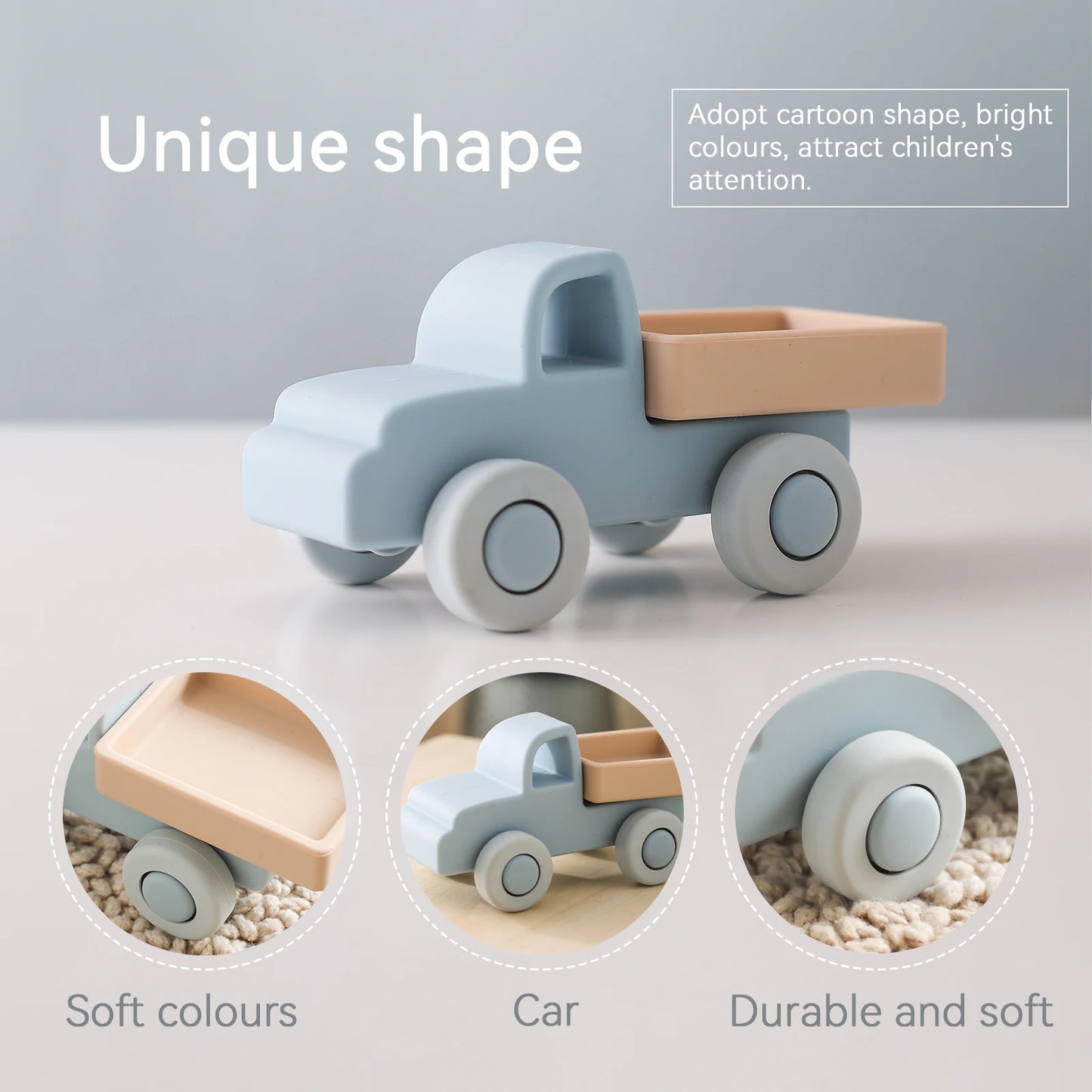 Montessori Baby Silicone Car Toy